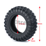 4PCS Rubber Tyres 15x42mm for Kyosho Jimny 1/18 RC Crawler Car Wheels Tires Upgrade Parts