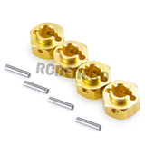 4PCS 12mm Wheel Hex Adapter Brass Counterweight for 1/10 RC Crawler Axial SCX10 III AXI03007 AXI03004 Capra