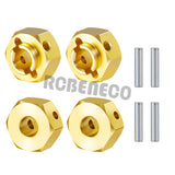 4PCS 12mm Wheel Hex Adapter Brass Counterweight for 1/10 RC Crawler Axial SCX10 III AXI03007 AXI03004 Capra