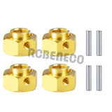 4PCS 12mm Wheel Hex Adapter Brass Counterweight for 1/10 RC Crawler Axial SCX10 III AXI03007 AXI03004 Capra