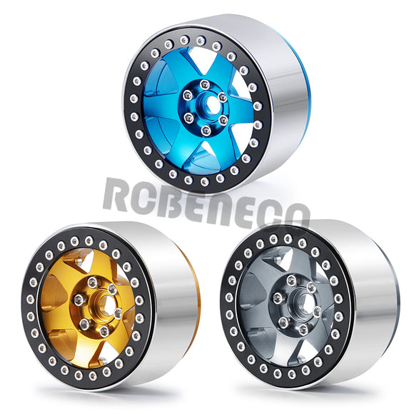 4PCS 2.2 Beadlock Wheels Rim for SCX10 D90 Wraith 90048 90018 RR10 TRX4 RedCat MST RC 1/10 Crawler Car