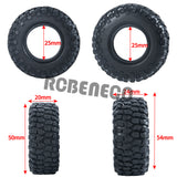 1.0 Wheel Rims & Mud Tires Set for 1/24 RC Crawler Car Axial SCX24 Upgrade Parts