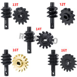 Steel Overdrive Gears, Differential Diff Worm Gear Set 12T 13T 14T 16T for SCX24 C10 JLU Gladiator Bronco Deadbolt Axial 1/24 RC Crawler Car