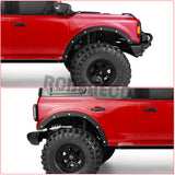 Stainless Steel Fender Flares Wheel Eyebrow Protector Mud Flaps for TRX-4 Bronco 1/10 RC Crawler Car