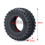 4PCS Rubber Tyres 15x38mm for Kyosho 1/18 Jimny Upgrade Parts