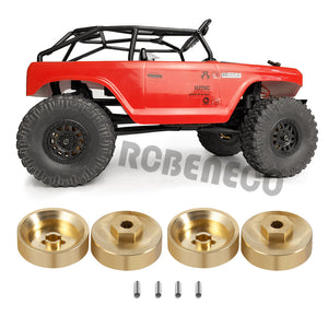 4PCS Brass Wheel Weights with 7mm Wheel Hex Hub for Axial SCX24