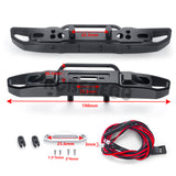 Metal Front Bumper with LED Lights for Axial SCX10 III AXI03006 Gladiator AXI03007 Wrangler 1/10 RC Crawler Car