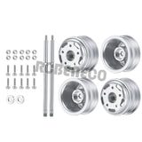 Metal Beadlock Rear Wheel Rims with CVD Drive Shaft for Axial SCX24 Deadbolt Gladiator Bronco Wrangler C10 1/24 RC Car