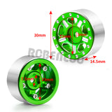 4Pcs 1.0" Beadlock Aluminum Wheel Rims Tires Set for Axial SCX24