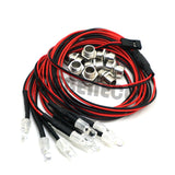 8 LEDs Light 3-7V 5mm Headlights for Axial SCX10