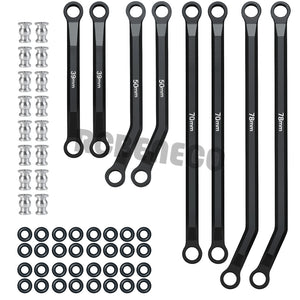 8PCS CNC Aluminum High Clearance 4 Links Set for 1/24 RC Crawler Car Axial SCX24 Jeep Gladiator AXI00005