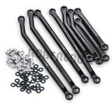 8PCS CNC Aluminum High Clearance 4 Links Set for 1/24 RC Crawler Car Axial SCX24 Jeep Gladiator AXI00005