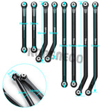 8PCS CNC Aluminum High Clearance 4 Links Set for 1/24 RC Crawler Car Axial SCX24 Jeep Gladiator AXI00005