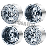 2.2 inch RC Beadlock Wheels Rims Aluminum Metal Hub for 1/10 RC Crawler Car Axial Wraith 90018/90048 RR10 TRX4