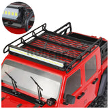 RC Roof Rack Metal Luggage Carrier with LED Light for 1/10 RC Crawler Car Axial SCX10 III AXI03006 AXI03007 Jeep Gladiator Upgrades