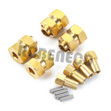 Extended Adapter 4mm Widen Brass Wheel Hex for Axial SCX24