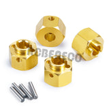 4PCS 12mm Wheel Hex Adapter Brass Counterweight for 1/10 RC Crawler Axial SCX10 III AXI03007 AXI03004 Capra