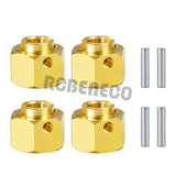 4PCS 12mm Wheel Hex Adapter Brass Counterweight for 1/10 RC Crawler Axial SCX10 III AXI03007 AXI03004 Capra