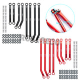 8PCS CNC Aluminum High Clearance 4 Links Set for 1/24 RC Crawler Car Axial SCX24 Jeep Gladiator AXI00005