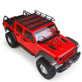 RC Roof Rack Metal Luggage Carrier with LED Light for 1/10 RC Crawler Car Axial SCX10 III AXI03006 AXI03007 Jeep Gladiator Upgrades