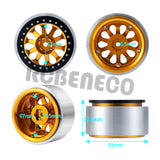 1/2/4pcs 2.9inch Aluminum Alloy Beadlock Wheel Rim for Axial SCX6