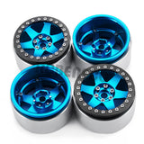 4PCS 2.2 Beadlock Wheels Rim for SCX10 D90 Wraith 90048 90018 RR10 TRX4 RedCat MST RC 1/10 Crawler Car