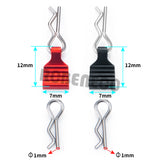 4pcs RC Body Clips R Pins 30-Degree Angle RC Clips with Pull Tabs for 1/24 Axial SCX24 RC Crawler Car