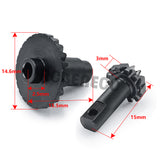 24T/12T Steel Alloy Helical Differential Front Rear Axles Gear Kit for 1/18 RC Crawler Car Traxxas TRX4M Bronco Defender Upgrade Parts