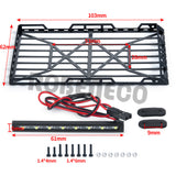 Metal Roof Rack Luggage Carrier with LED Light for Axial SCX24