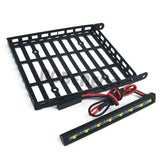 Metal Roof Rack Luggage with Headlight for 1/24 RC Crawler Car Axial SCX24 AXI00005