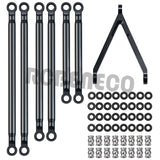 CNC Aluminum Chassis Links Set Linkage Pull Rod for Axial SCX24