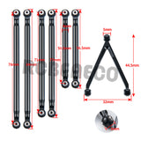 CNC Aluminum Chassis Links Set Linkage Pull Rod for Axial SCX24