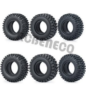 4PCS 1.0inch 50/54mm Width Rubber Wheel Tires for SCX24 Micro Cars