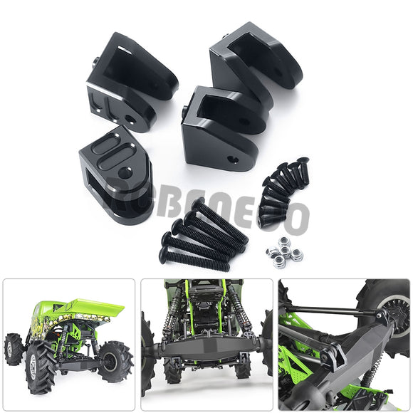 4PCS Alloy Lower Suspension Link Mount for LOSI 1/8 LMT 4S King Sling, 4WD Digger Monster Buggy Truck