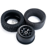 4pcs RC Wheel Rim and RC Tires for 1:10 RC Short-Course Car Slash VKAR 10SC HPI