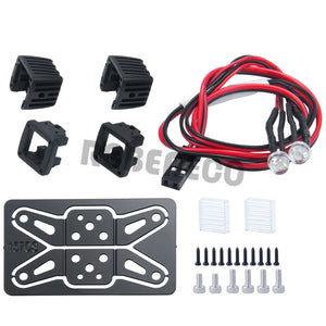 Side Lights Bumper Luggage Rack Spotlight Mount LED Lamp Set for 1/10 1/8 1/12 1/14 1/18 1/24 RC Crawler Car Truck Parts