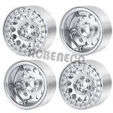 4PCS CNC Aluminum Alloy Wheel Hub 2.2inch Beadlock Wheel Rim for 1/10 RC Crawler Car Axial Wraith 90048 RR10 TRX4 TRX6 Redcat