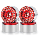 4PCS CNC Aluminum Alloy Wheel Hub 2.2inch Beadlock Wheel Rim for 1/10 RC Crawler Car Axial Wraith 90048 RR10 TRX4 TRX6 Redcat