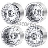 2.2 inch RC Beadlock Wheels Rims Aluminum Metal Hub for 1/10 RC Crawler Car Axial Wraith 90018/90048 RR10 TRX4