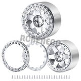 2.2 inch RC Beadlock Wheels Rims Aluminum Metal Hub for 1/10 RC Crawler Car Axial Wraith 90018/90048 RR10 TRX4