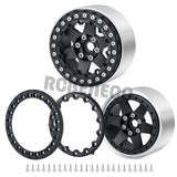 2.2 inch RC Beadlock Wheels Rims Aluminum Metal Hub for 1/10 RC Crawler Car Axial Wraith 90018/90048 RR10 TRX4