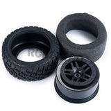 4pcs RC Wheel Rim and RC Tires for 1:10 RC Short-Course Car Slash VKAR 10SC HPI