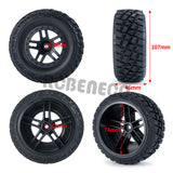 4pcs RC Wheel Rim and RC Tires for 1:10 RC Short-Course Car Slash VKAR 10SC HPI