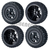 4pcs RC Wheel Rim and RC Tires for 1:10 RC Short-Course Car Slash VKAR 10SC HPI