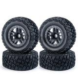 4pcs RC Wheel Rim and RC Tires for 1:10 RC Short-Course Car Slash VKAR 10SC HPI