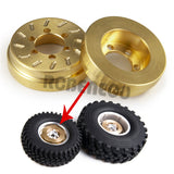 4pcs Brass RC Internal Wheel Weight Stack Counterweight for 1.9"/2.2" Beadlock Wheels Rims 1/10 RC Crawler Car