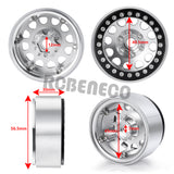 4Pcs CNC Aluminum Alloy 1.9 Beadlock Wheel Rim for 1/10 RC Crawler Car Axial SCX10 TRX4