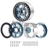 4pcs 1.9inch Beadlock Wheel Rim Hub for Axial SCX10 CC01 F350 D90 90034 TRX4 TRX6 1/10 RC Crawler Car Upgrade Parts