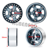 4pcs 1.9inch Beadlock Wheel Rim Hub for Axial SCX10 CC01 F350 D90 90034 TRX4 TRX6 1/10 RC Crawler Car Upgrade Parts