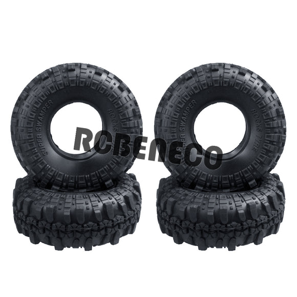 4pcs 1.9inch Rubber Wheel Tires 107mm for Axial SCX10 D90 TRX4